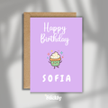 Personalised Muffin Happy Birthday Card