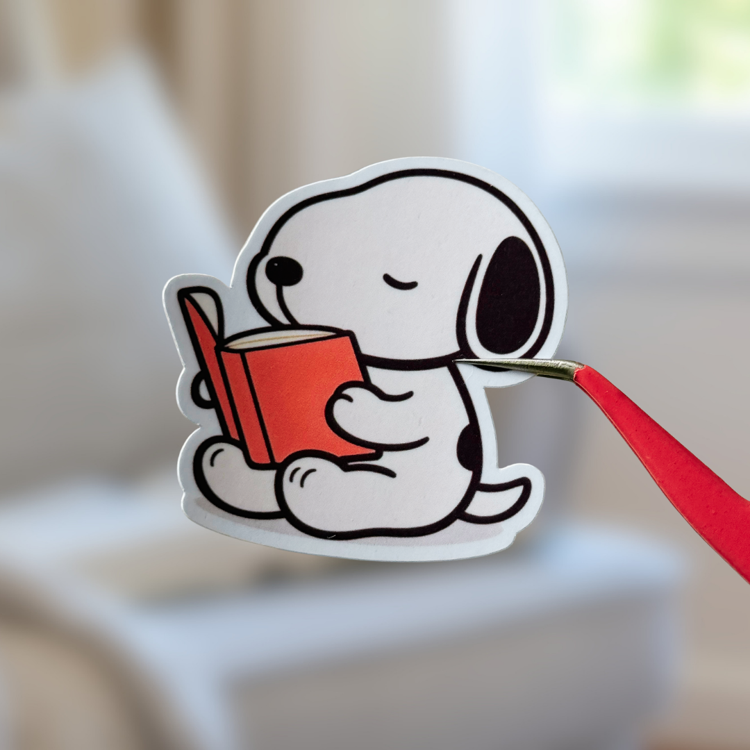 Snoopy Reading Sticker