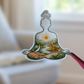 Yoga Nature Scene Sticker | Meditating Woman Sticker | Mindfulness & Wellness Decal | Sun River Nature Sticker | Yoga Gift