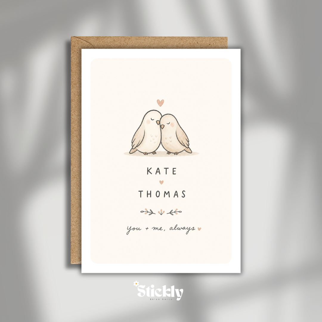 Personalised You + Me Always Card | Romantic Couple Love Greeting
