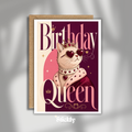 Birthday Queen Cat Greeting Card
