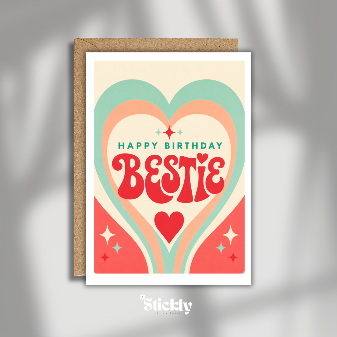 Whimsical BFF Greeting Card