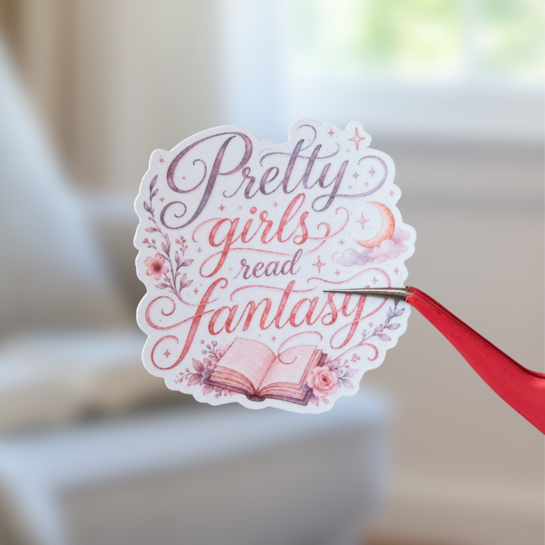 Pretty Girls Read Sticker – Fantasy Book Lover Vinyl Decal