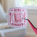 Girl Dinner Sticker