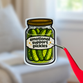 Emotional Support Pickle Jar Sticker