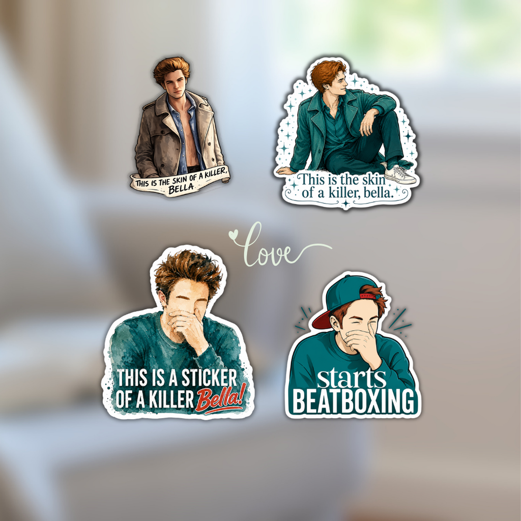 Twilight Killer Kindle Vinyl Stickers | Edward | Halloween Autumn Spooky Fun