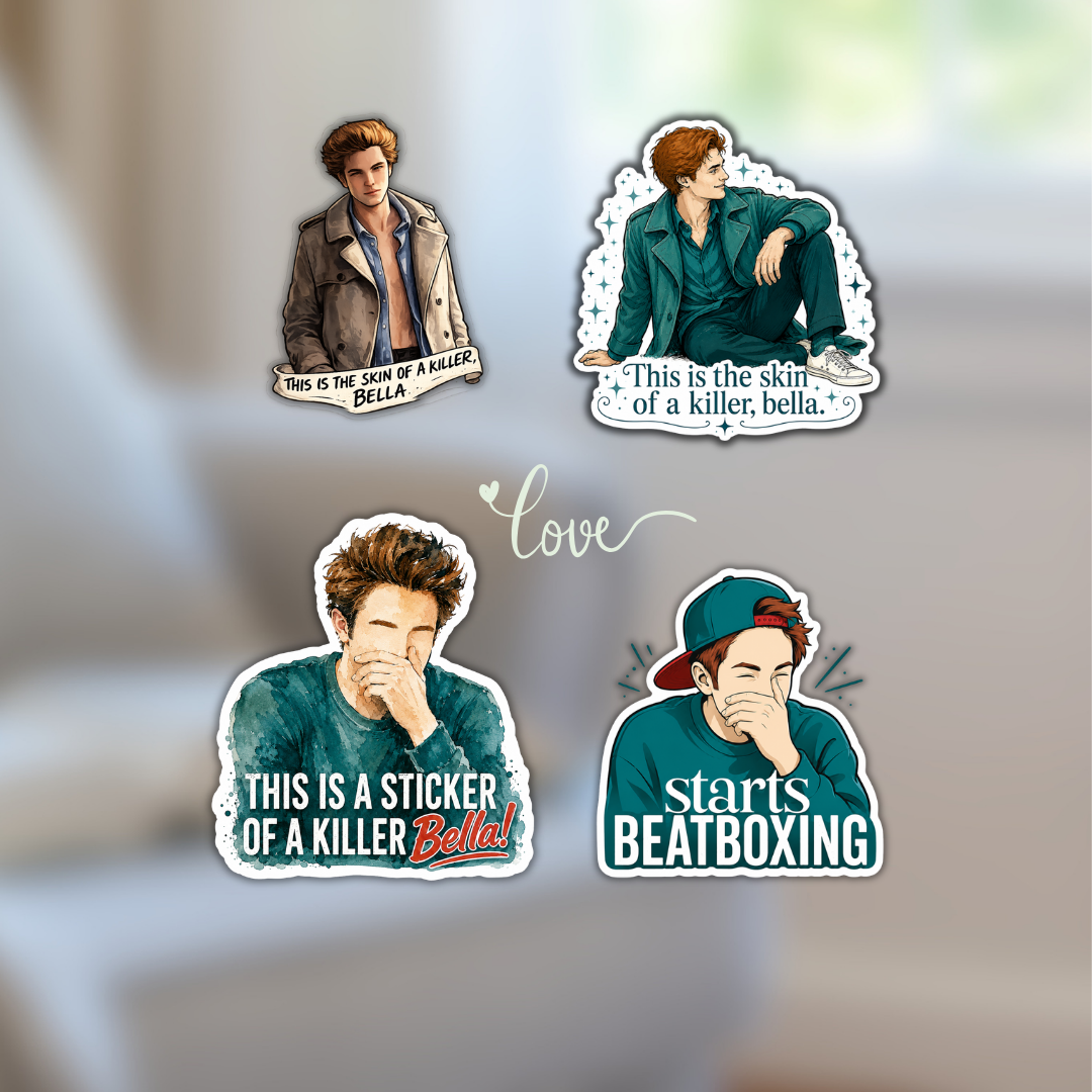 Twilight Killer Kindle Vinyl Stickers | Edward | Halloween Autumn Spooky Fun
