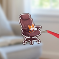 Baby Raccoon Gaming Sticker – Cute Gamer Vinyl Decal | Laptop & Kindle