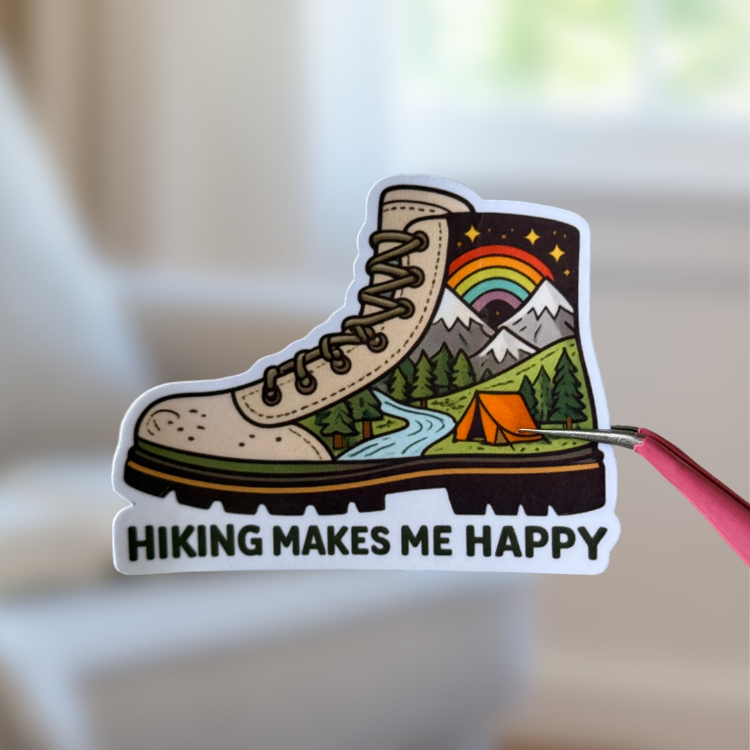 Hiking Nature Lover Sticker - Exploring Vinyl Decal for Outdoor Adventures