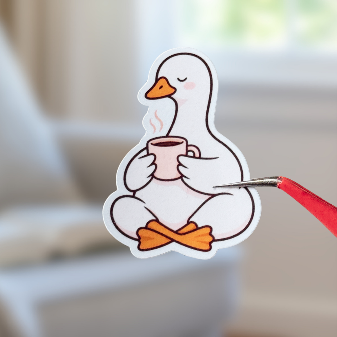 Cozy Cute Silly Goose  Sticker