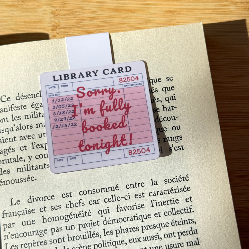 Library Card Magnetic Bookmark