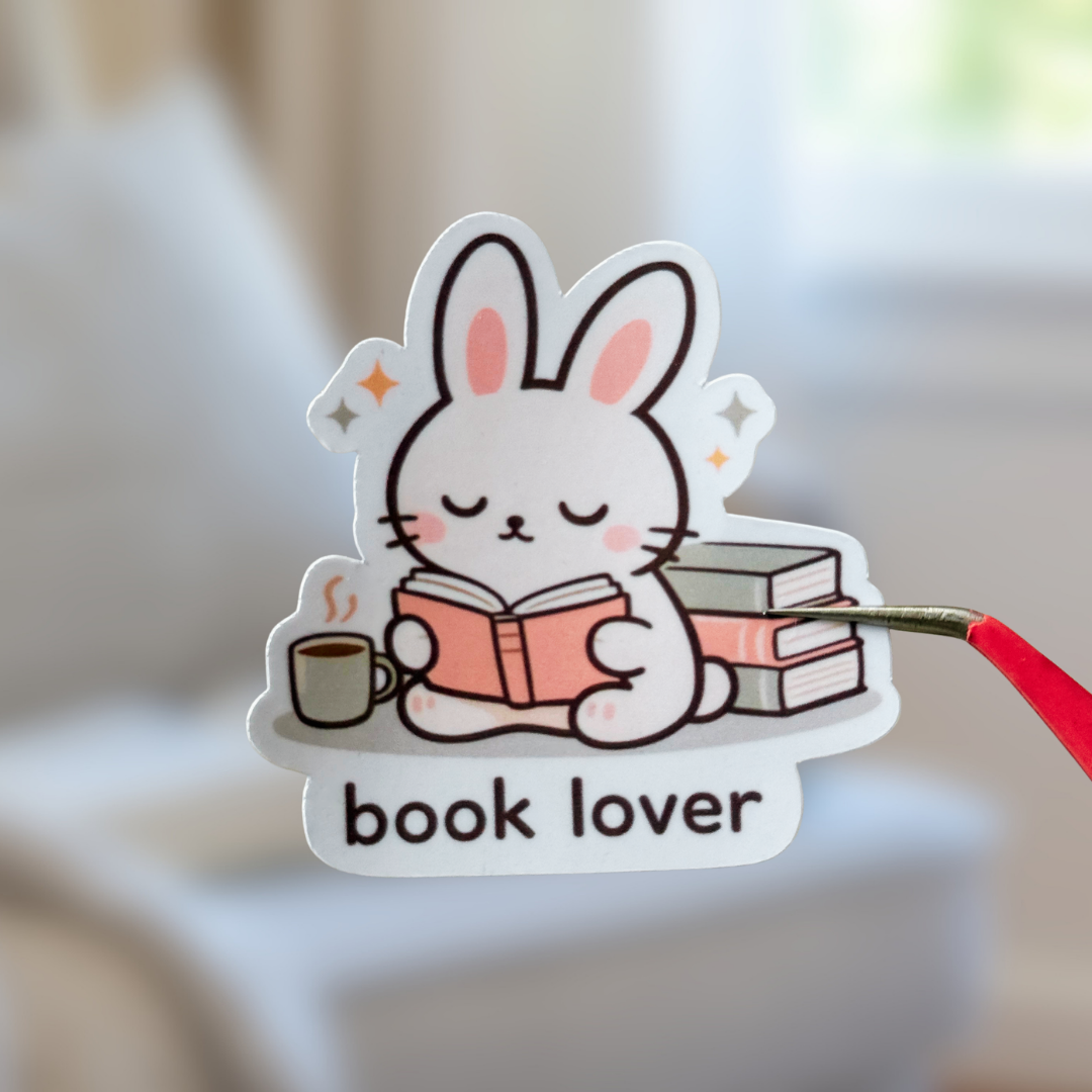 Bunny Reading Sticker
