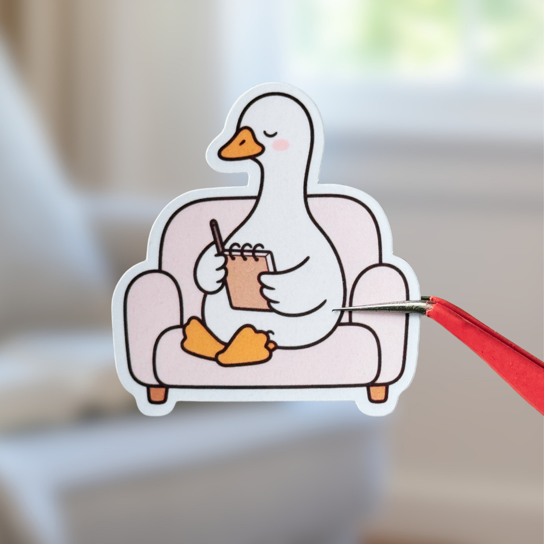 Cozy Silly Goose Sticker