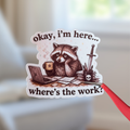 Work Meme Sticker | Medieval Gremlin Laptop Decal (Waterproof Vinyl)