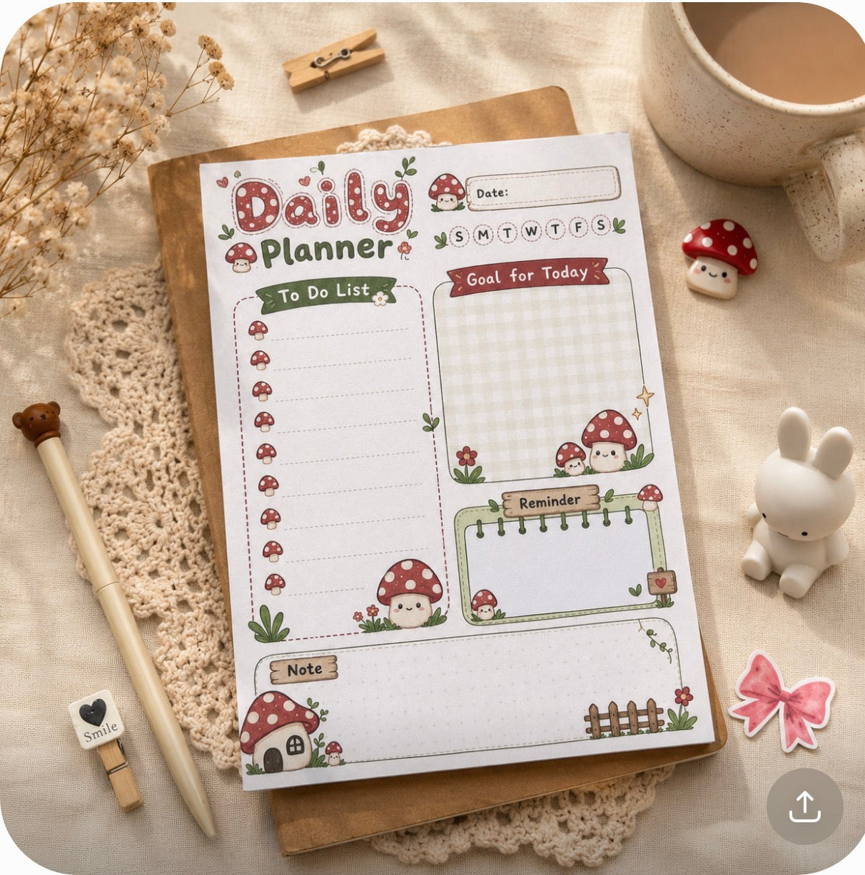 Mushroom Notepad